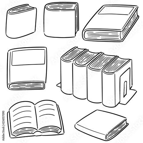 vector set of book