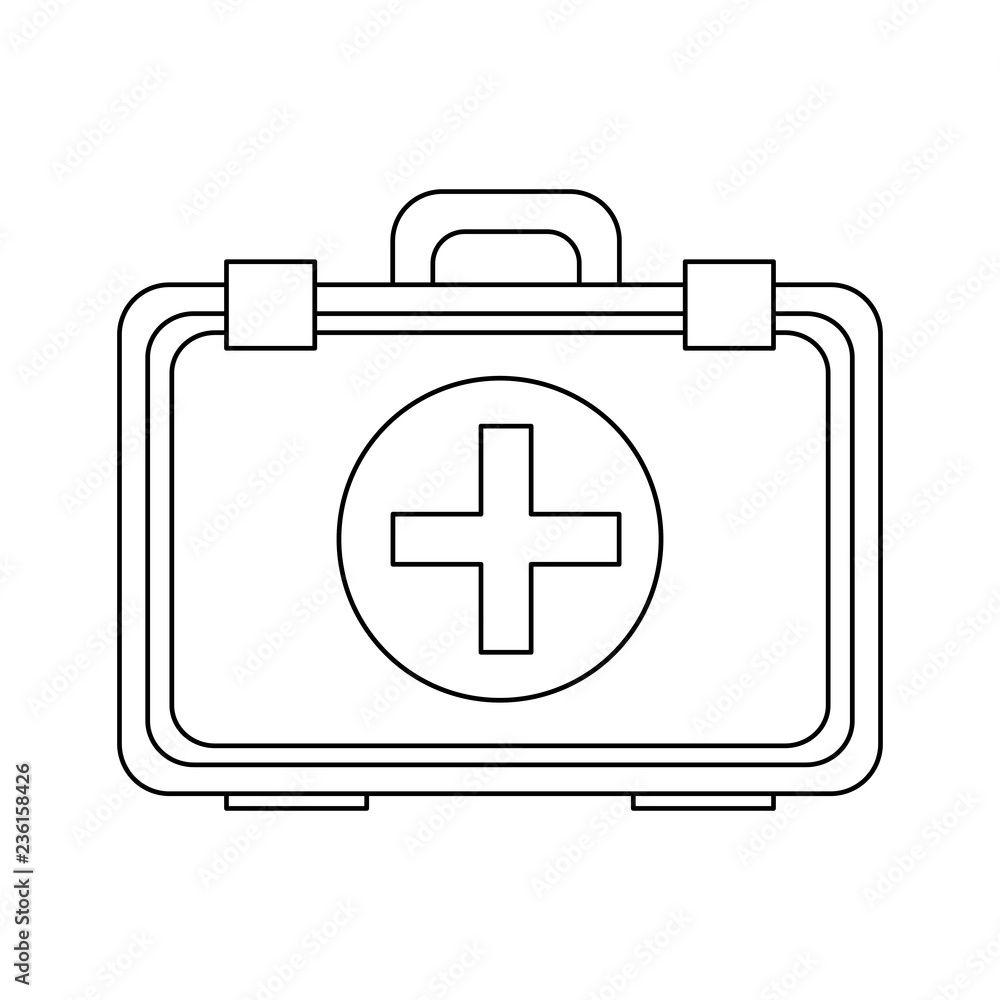medical first aids suitcase black and white medical first aids suitcase black and white