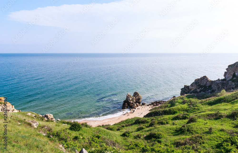 Coast of the  Azov Sea,  Crimea, Kerch, general beaches