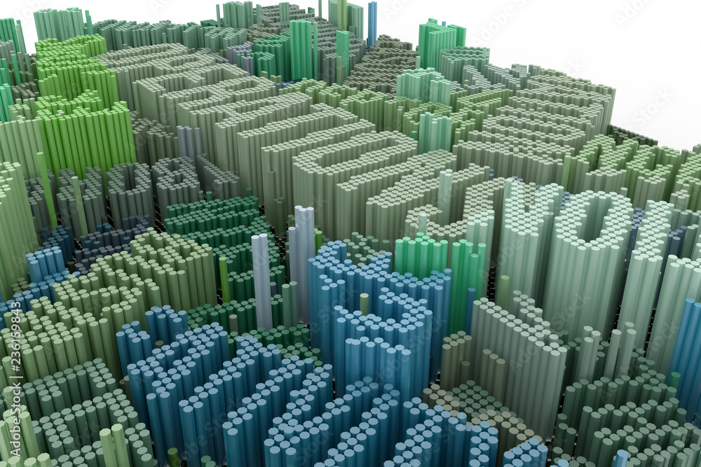 Obraz premium Background abstract shape composition, geometric structure block for design, graphic resource. Colorful 3D rendering.