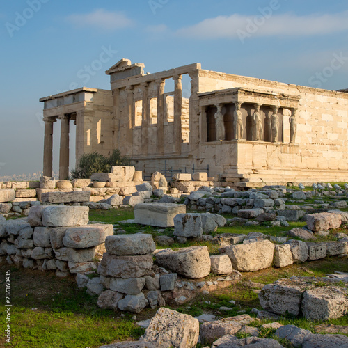 Ruins on the Acropolis in Athens, Greece