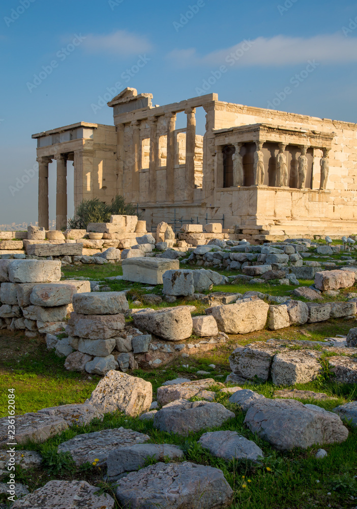 Ruins on the Acropolis in Athens, Greece
