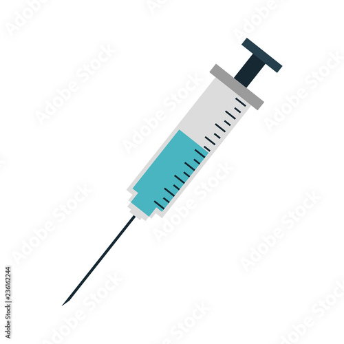 Medical syringe symbol photo