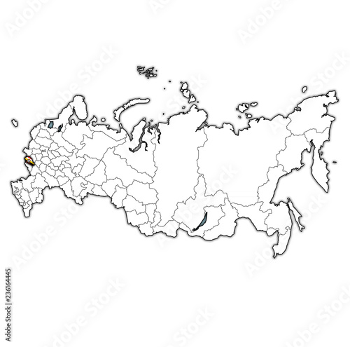 kursk oblast on administration map of russia