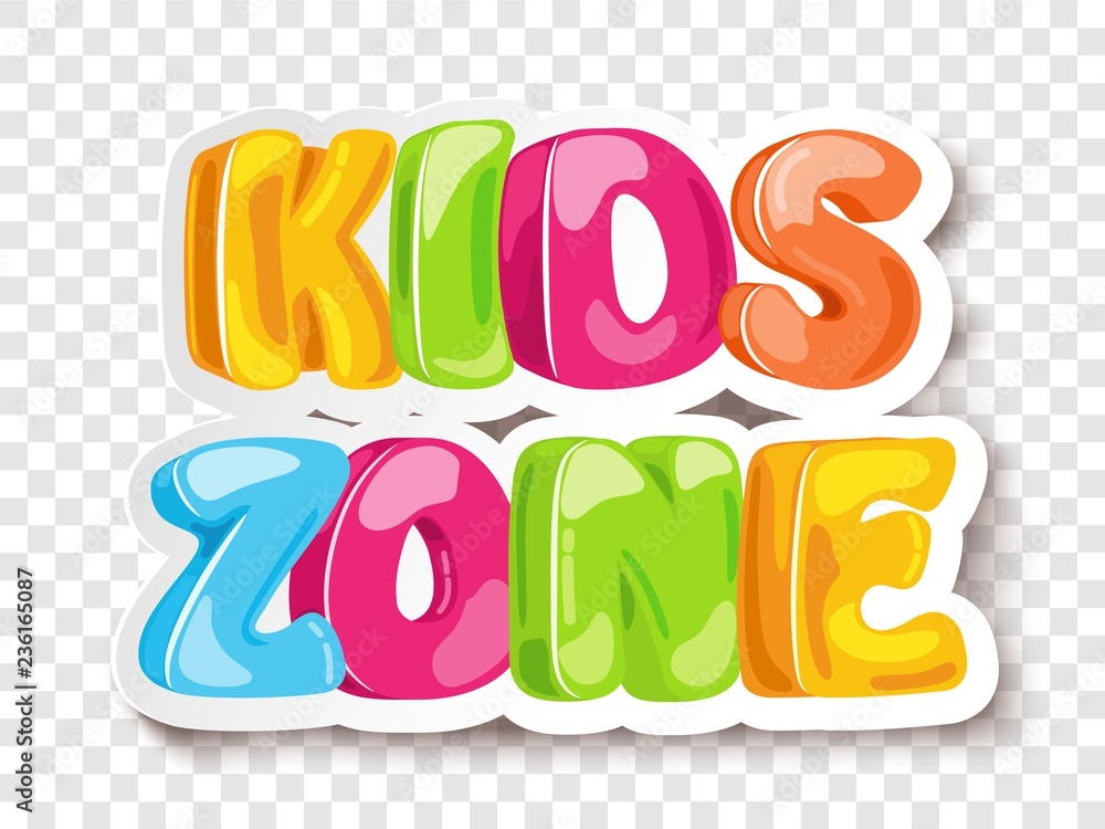 Kids Zone game banner design background. Playground vector child zone