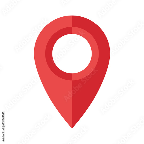 Map pin flat design style modern icon, pointer minimal vector symbol, marker sign