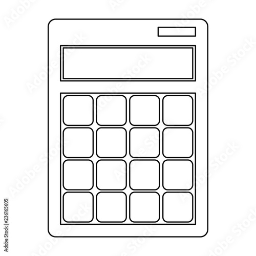 Calculator math device black and white