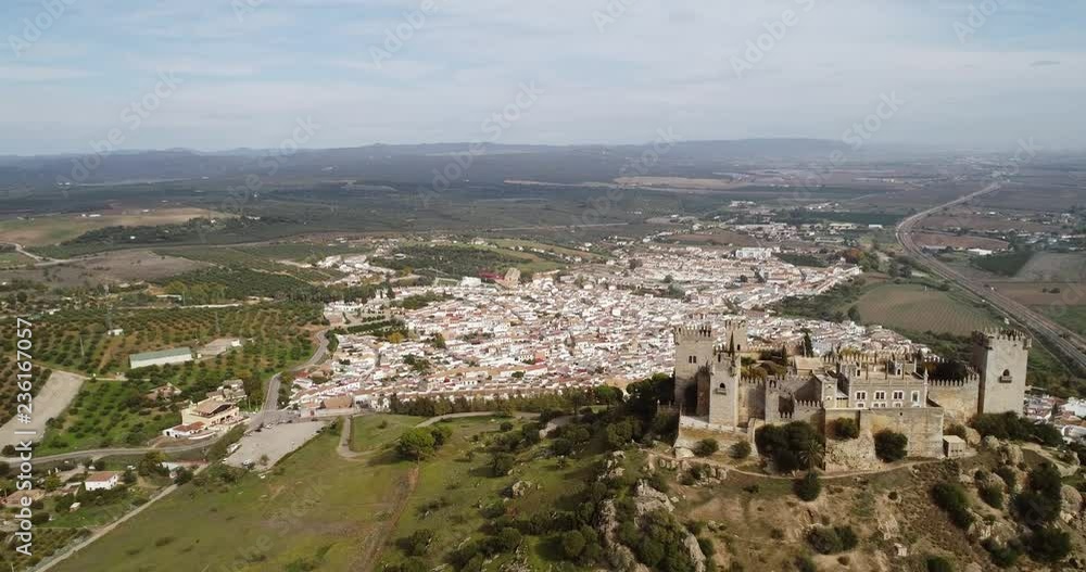 Almodovar del Rio cityscape in Cordoba Andalusia Spain Almodovar del Rio cityscape in Cordoba Andalusia Spain