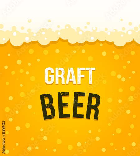Festival of beer in the city, advertising stand, banner or poster with a retro vintage inscription. Vector illustration on a yellow background with foam beer