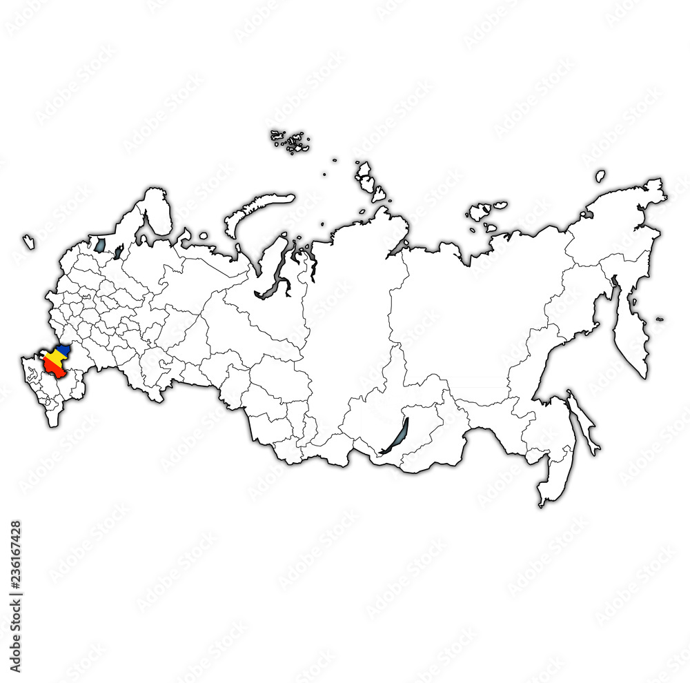 rostov oblast on administration map of russia
