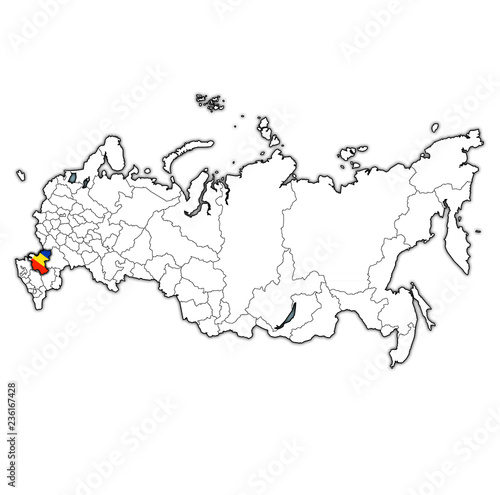 rostov oblast on administration map of russia