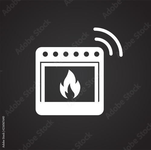Smart oven icon on white background for graphic and web design, Modern simple vector sign. Internet concept. Trendy symbol for website design web button or mobile app