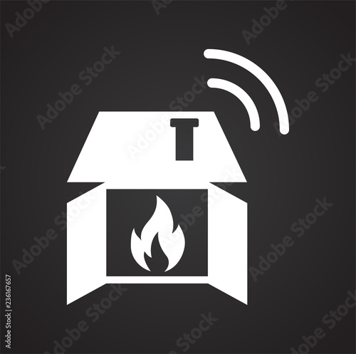 Smart fire alarm system icon on white background for graphic and web design, Modern simple vector sign. Internet concept. Trendy symbol for website design web button or mobile app