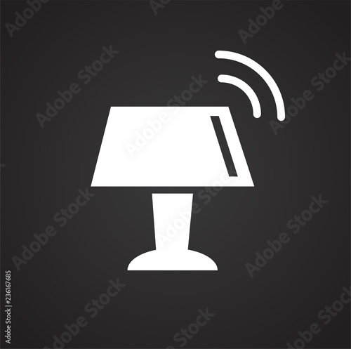 Smart table lamp icon on white background for graphic and web design, Modern simple vector sign. Internet concept. Trendy symbol for website design web button or mobile app