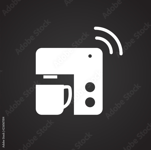 Smart coffee machine icon on white background for graphic and web design, Modern simple vector sign. Internet concept. Trendy symbol for website design web button or mobile app