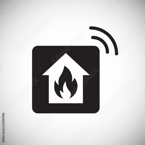 Smart fire alarm system icon on white background for graphic and web design, Modern simple vector sign. Internet concept. Trendy symbol for website design web button or mobile app