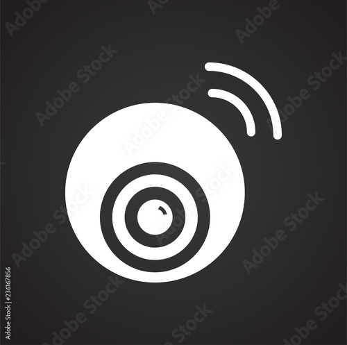 Smart wireless ip camera icon on white background for graphic and web design, Modern simple vector sign. Internet concept. Trendy symbol for website design web button or mobile app