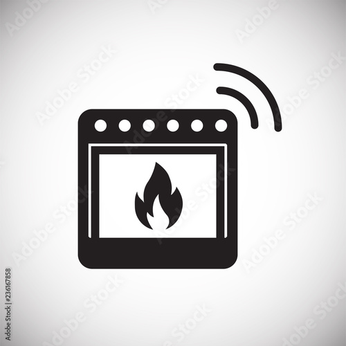 Smart oven icon on white background for graphic and web design, Modern simple vector sign. Internet concept. Trendy symbol for website design web button or mobile app