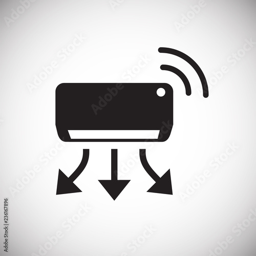 Smart air conditioner icon on white background for graphic and web design, Modern simple vector sign. Internet concept. Trendy symbol for website design web button or mobile app