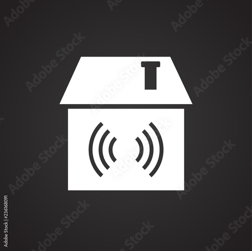 Smart home icon on white background for graphic and web design, Modern simple vector sign. Internet concept. Trendy symbol for website design web button or mobile app