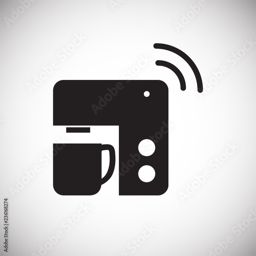 Smart coffee machine icon on white background for graphic and web design, Modern simple vector sign. Internet concept. Trendy symbol for website design web button or mobile app
