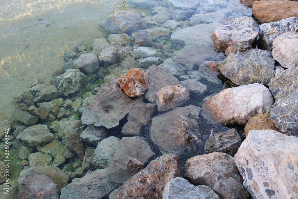 Rocky mountain on the seashore