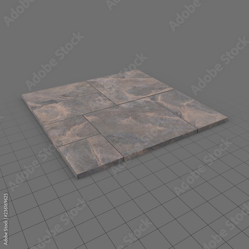 Stone paving tiles module 1