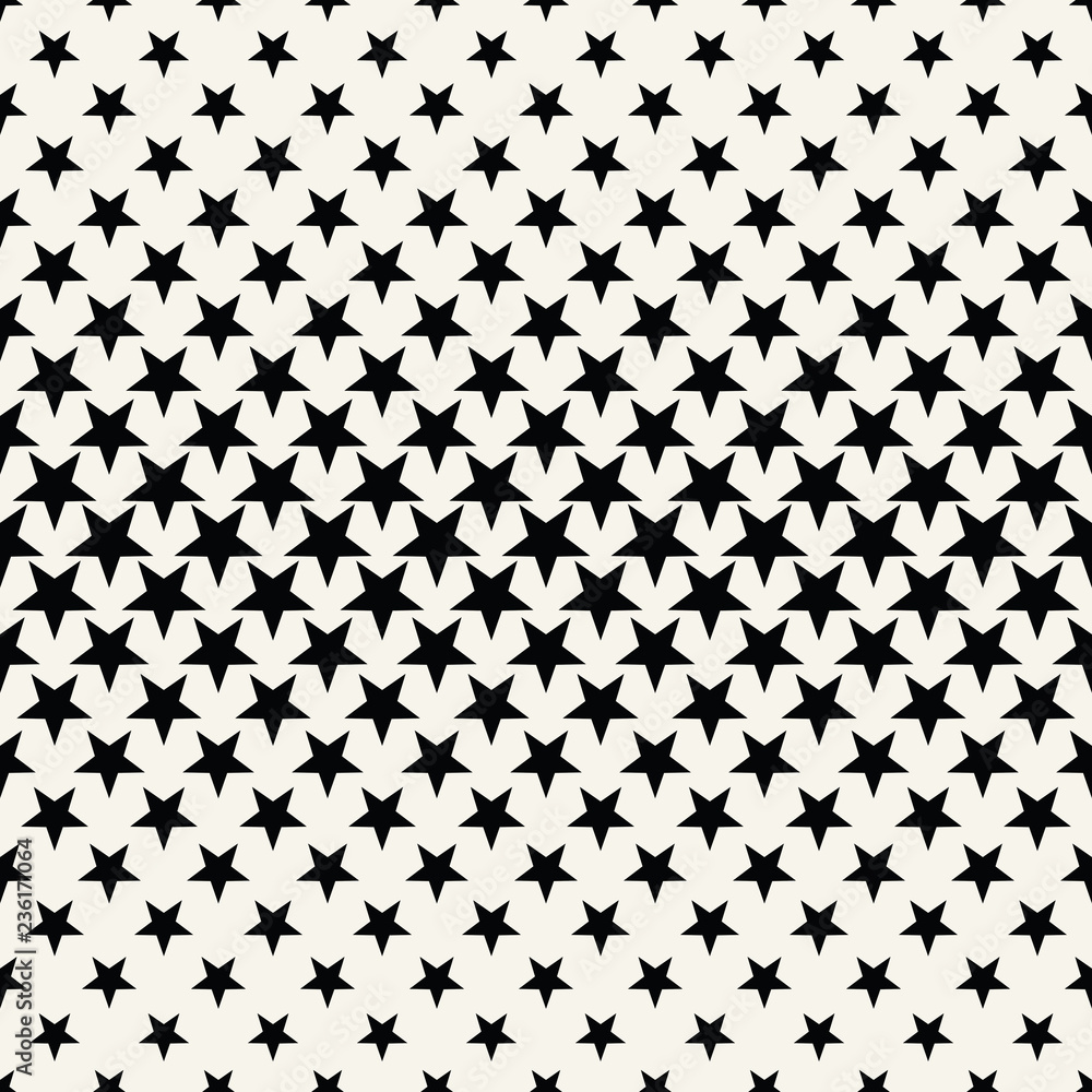 Geometric halftone vector pattern with stars. Usable as border, design element or background. Geometric halftone vector pattern with stars. Usable as border, design element or background.