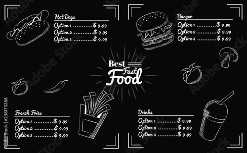 menu fast food