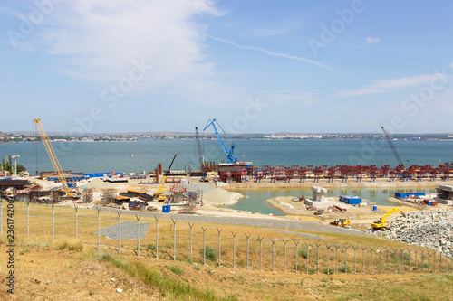 Construction of the Crimean bridge in Kerch