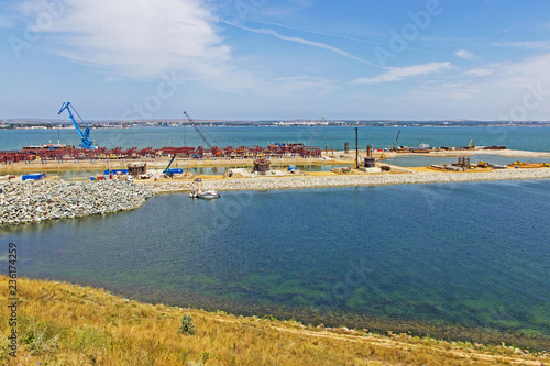 Construction of the Crimean bridge in Kerch