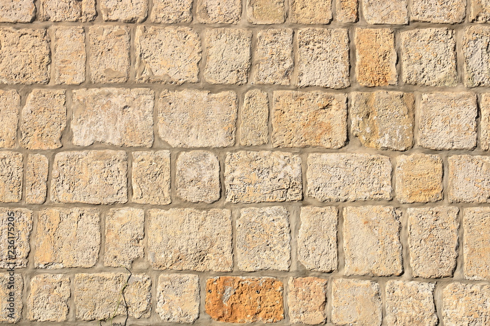 Fototapeta premium Vintage grunge stone blocks wall texture.