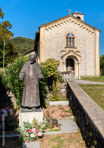 Sant Ambrogio church in painters village Arcumeggia in province of Varese, Italy photo