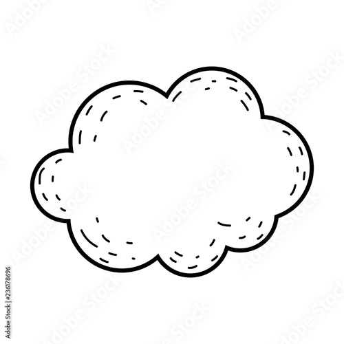 cute fairytale cloud icon