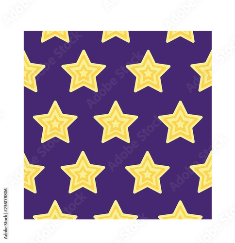 Gold Star Pattern with Purple Background