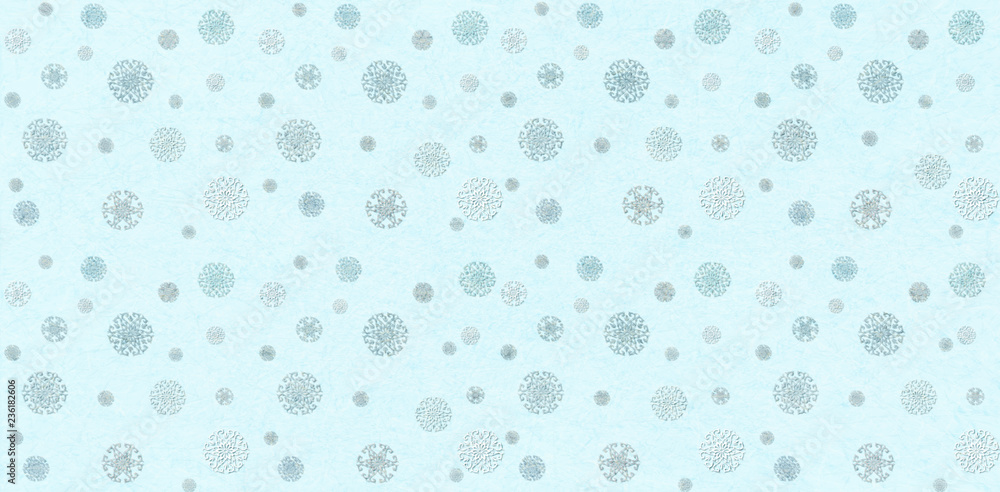Christmas pattern with snowflakes on light blue, marble texture, scratched background. Christmas pattern with snowflakes on light blue, marble texture, scratched background.