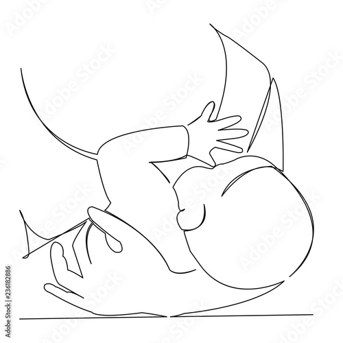 mother breastfeeds baby