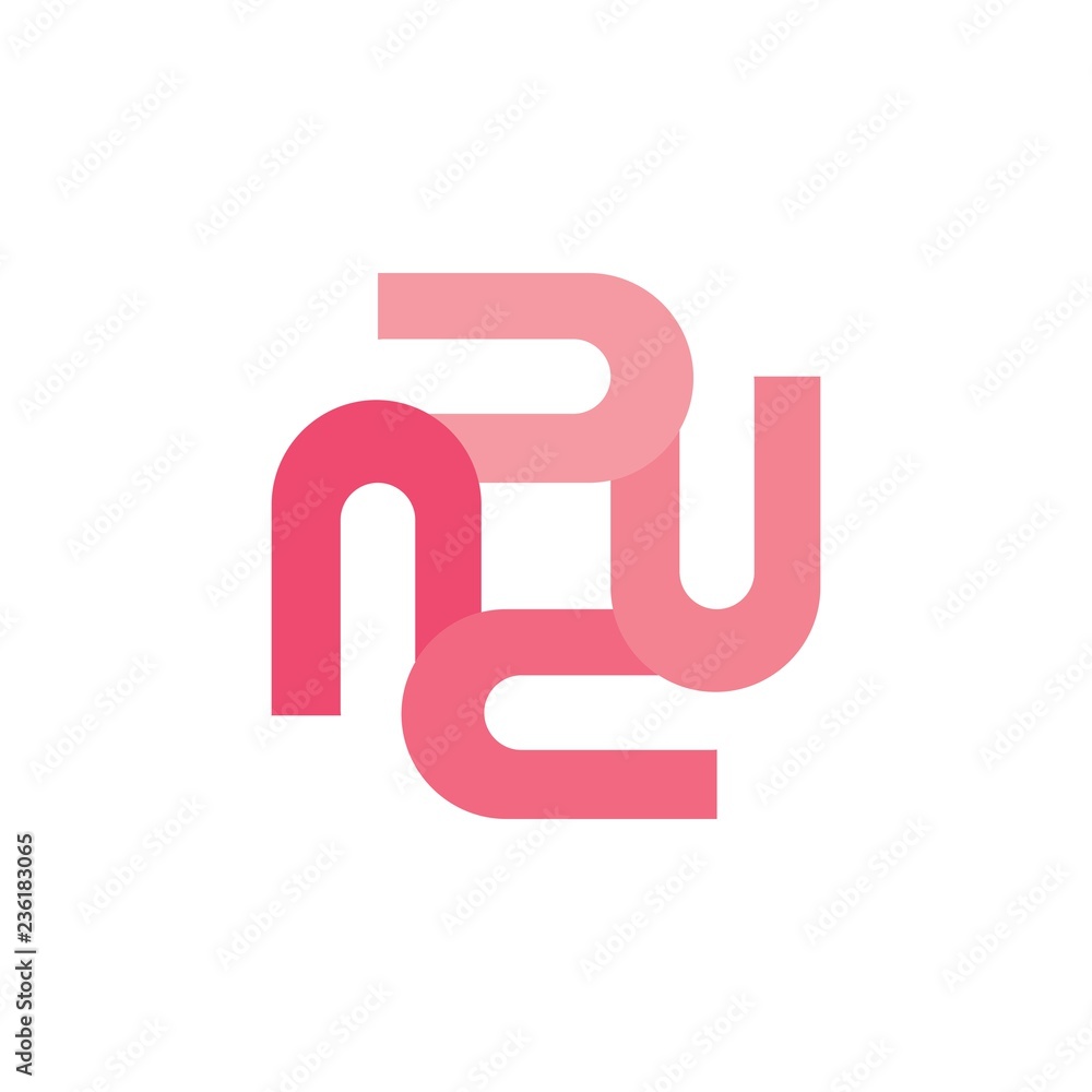 Rotary U letter logo design Rotary U letter logo design