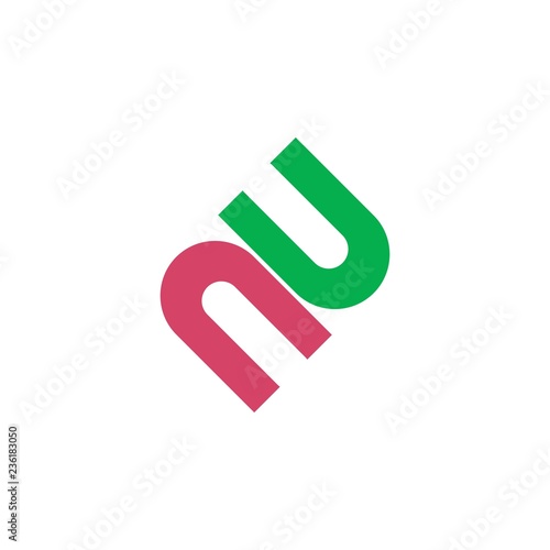 nu logo letter design