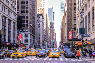 Sierkussen New York taxi Skyline van New York City  © Juli M.