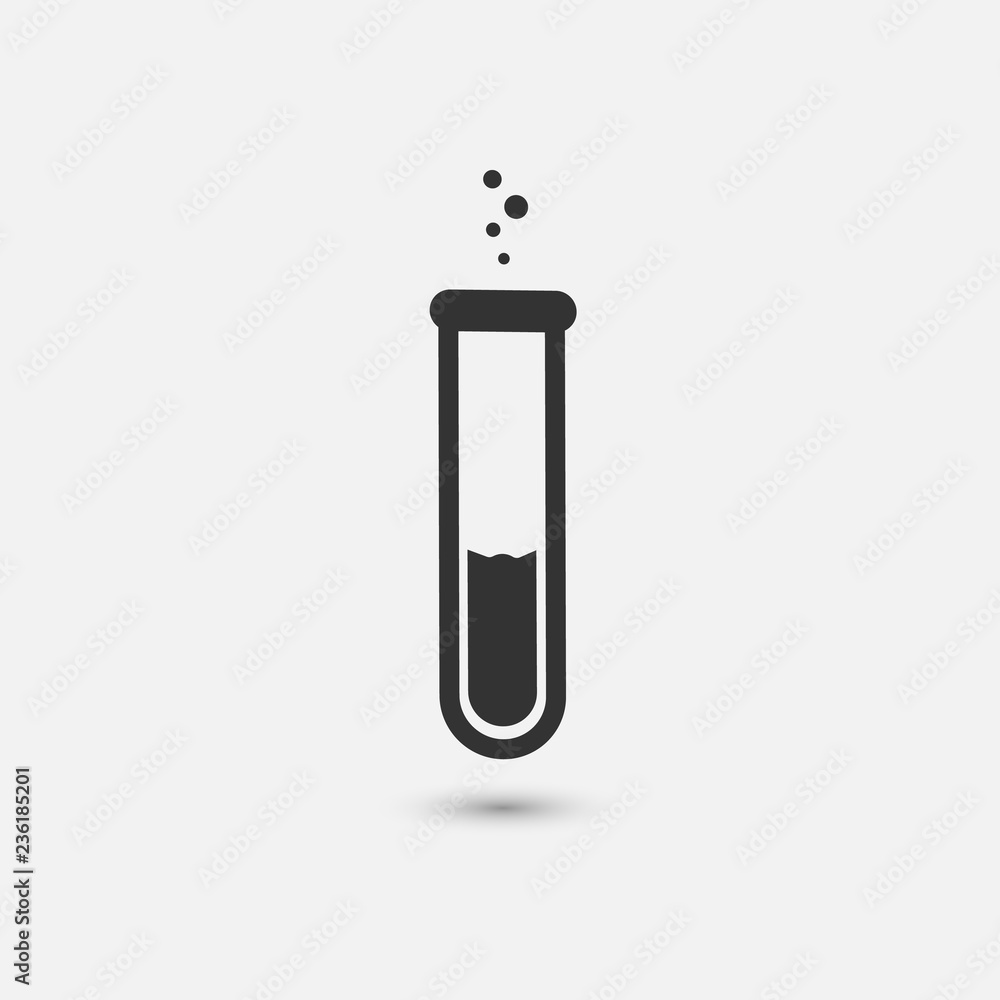lab icon - vector laboratory flask - chemistry, science research equipment.