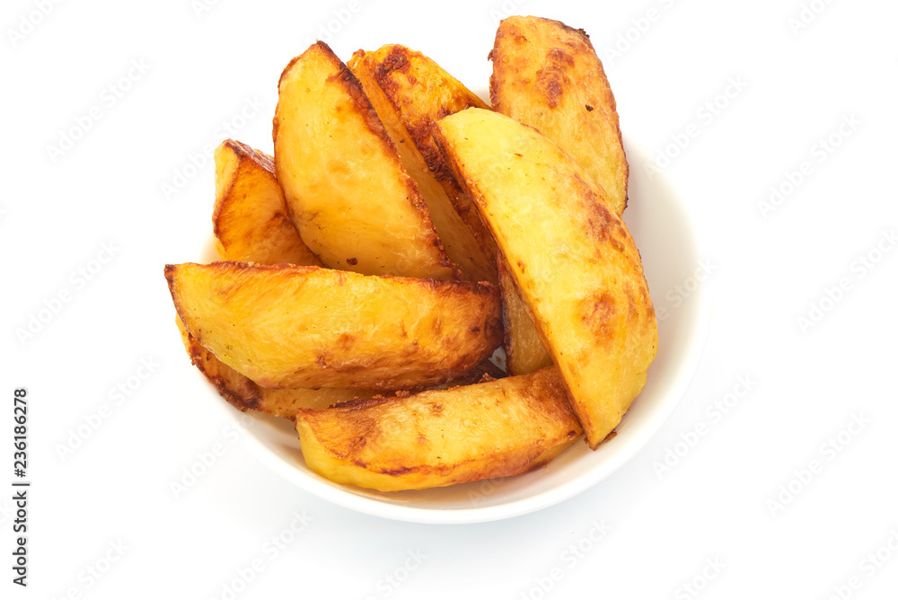 deep fried potato wedges