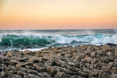 Waves Hitting the Giants Causway photo