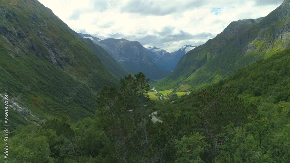 Beautiful nature landscape in Norway aerial shot Beautiful nature landscape in Norway aerial shot