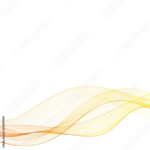 Vector of abstract wave lines gold flowing isolated on white background for design elements or separator in concept of luxury technology, science, music or modern. eps 10