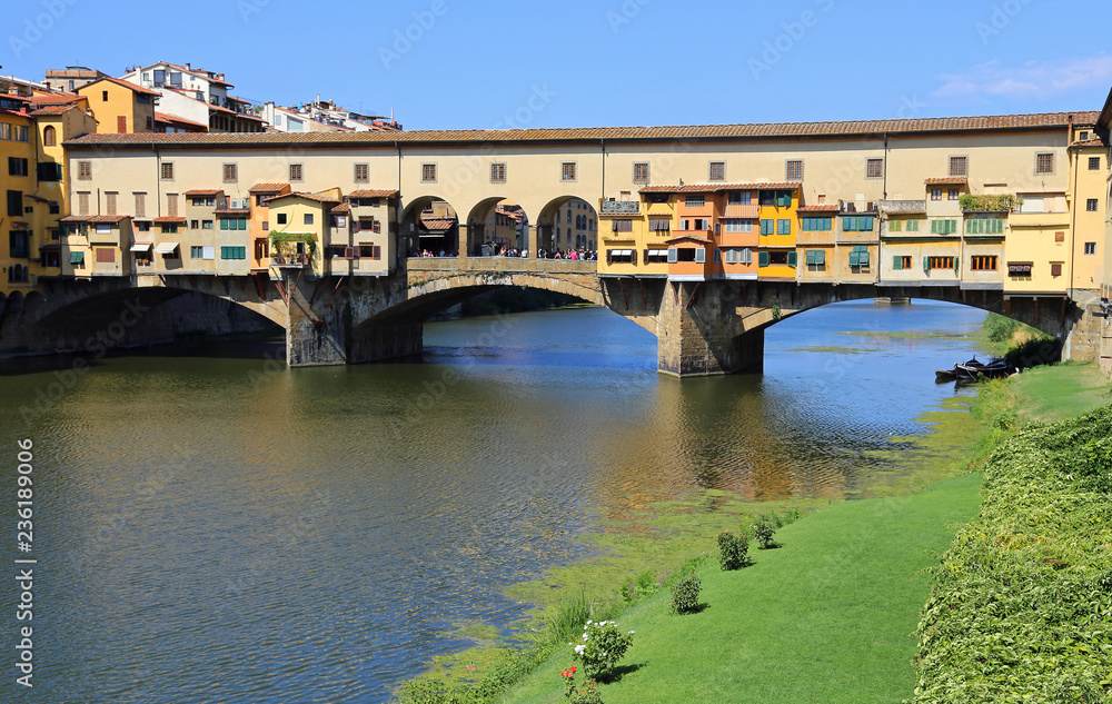 Bridge called Ponte Vecchio in italian language in Florence Ital
