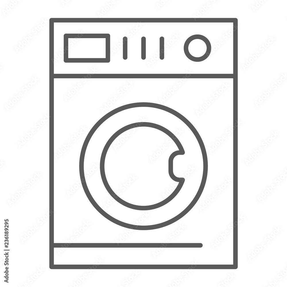 Car washing thin line icon, laundry and clean, washing machine sign, vector graphics, a linear pattern on a white background. Car washing thin line icon, laundry and clean, washing machine sign, vector graphics, a linear pattern on a white background.