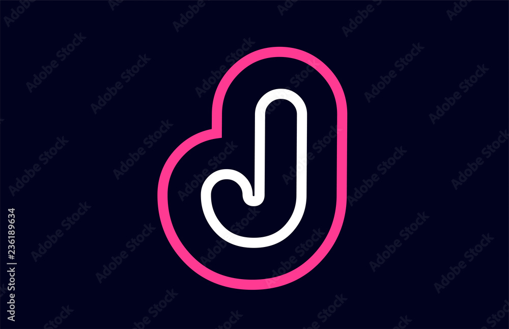 pink white blue alphabet letter j logo company icon design pink white blue alphabet letter j logo company icon design