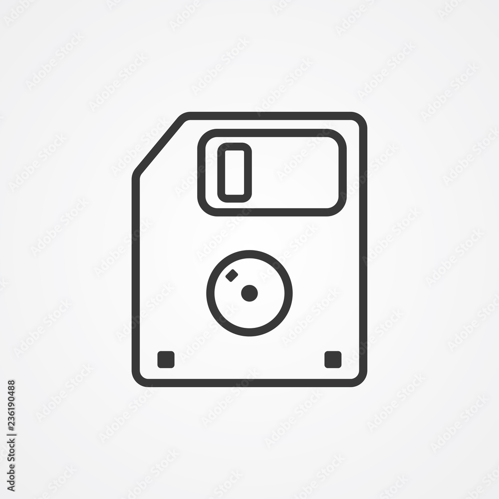 Floppy disk vector icon sign symbol Floppy disk vector icon sign symbol