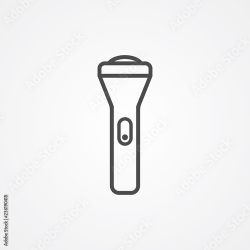 Flashlight vector icon sign symbol